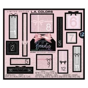 LA colors 12 days of beauty makeup surprise set advent calendar